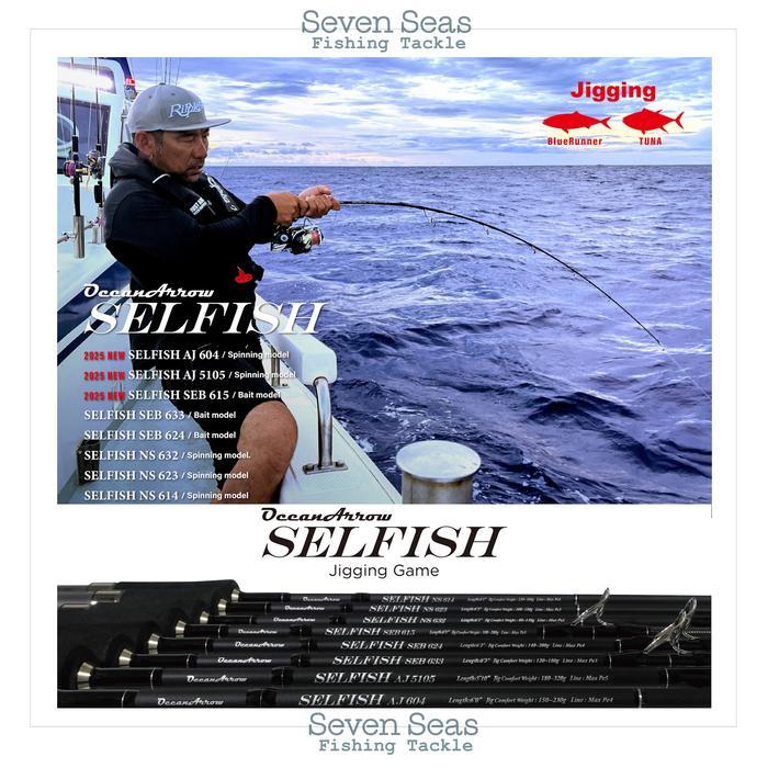 Ripple Fisher Ocean Arrow Selfish 2025 Jigging Rod Joran Pancing - #AJ604