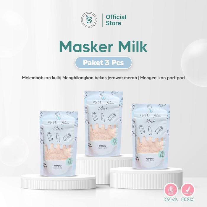 Bundling Masker Organik Milk Skindivore Fullsize 60gr BPOM