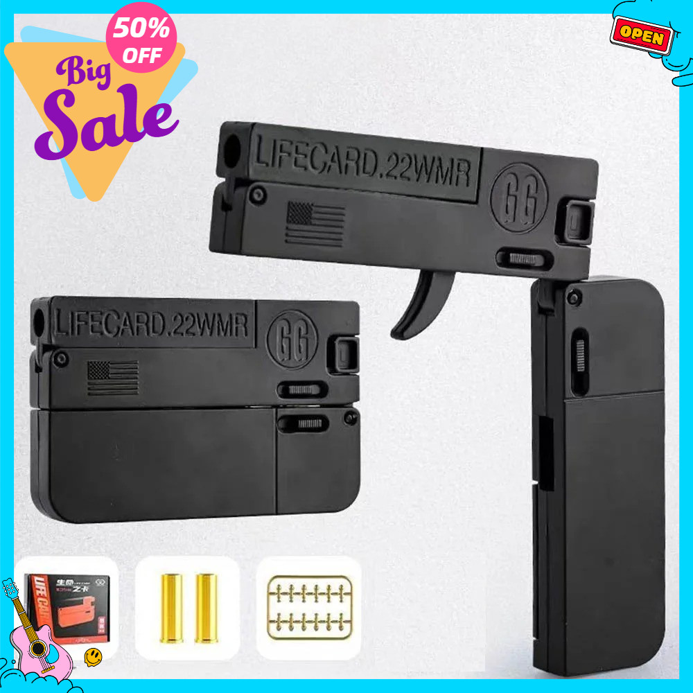 Life Card Toy Gun Mini Gun Toy For Boy Little Gun Look Real Age 8+ Birthday Gift Drop ship Shopify