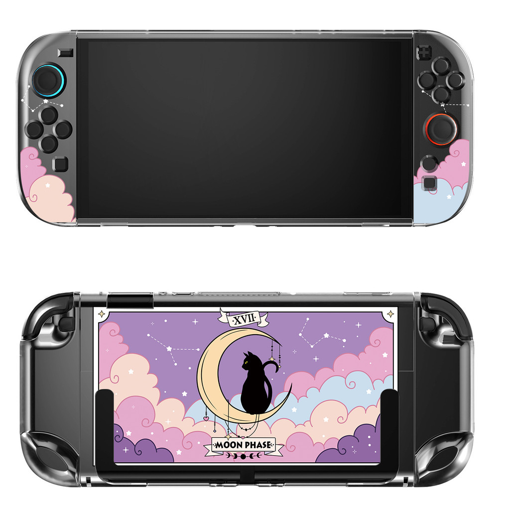 Nintendo Switch 2 Case Funda Cover Shell Dockable Protective Pastel Moon Cat TPU Switch 2