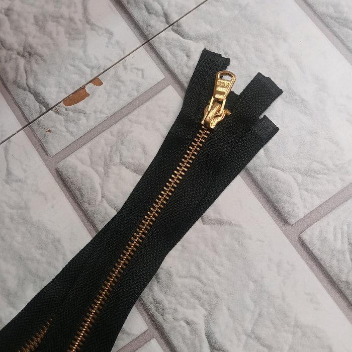 Resleting Jaket YEE gigi kasar warna emas 70 cm- resleting tas - resleting vislon 28 inch (1 pcs)