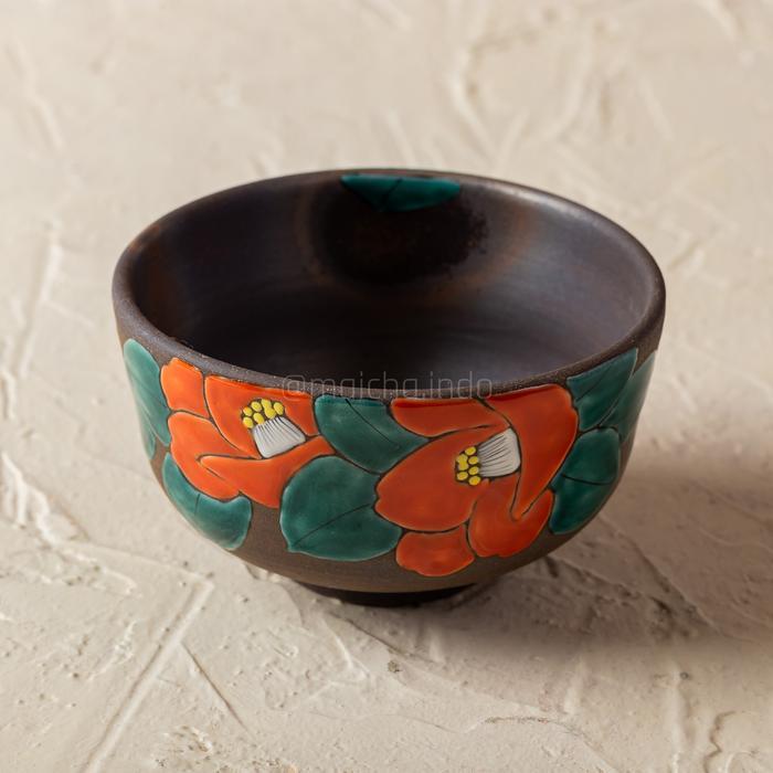 Chawan - Kutani Camellia - Made in Japan