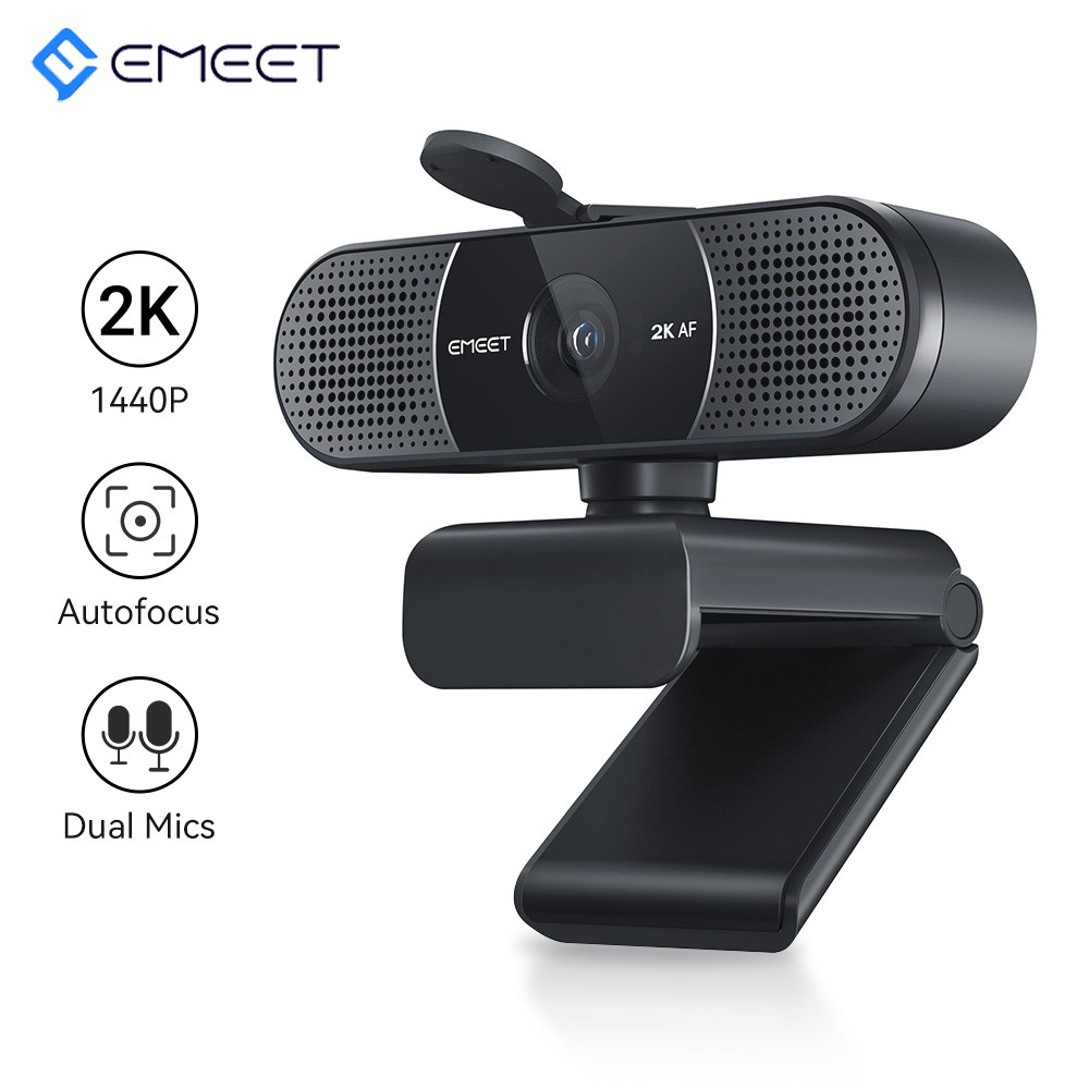 Webcam 2K Web Camera 1080P 60FPS Streaming Camera Autofocus EMEET C960 2K USB WebCam With