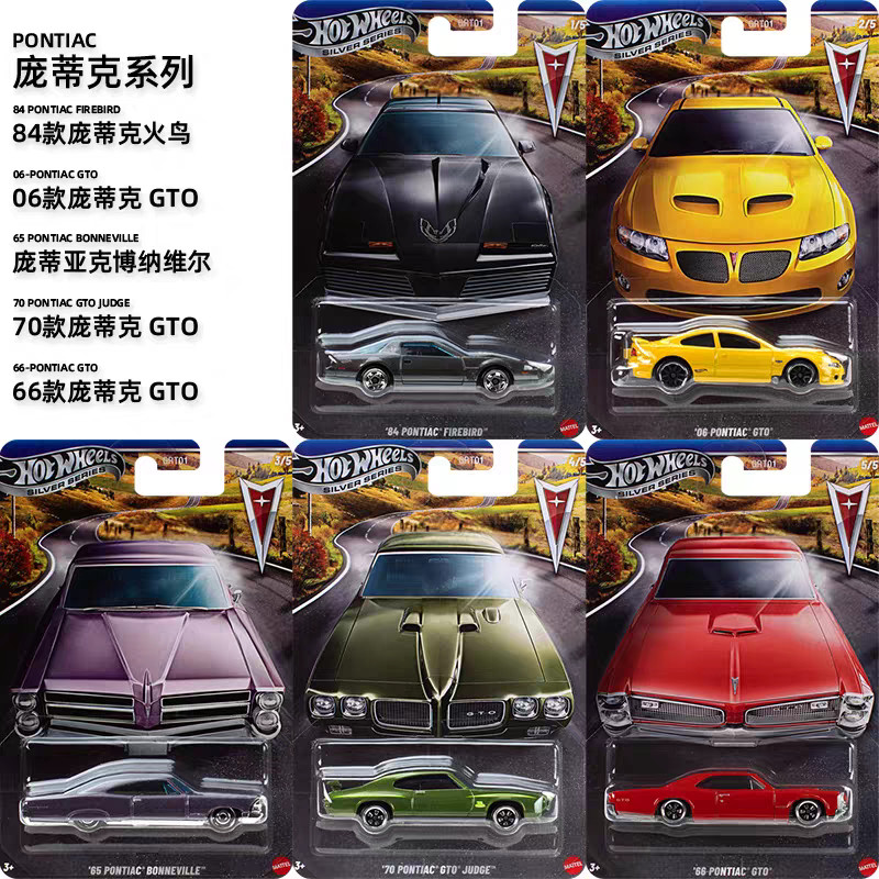 Original Hot Wheels Pontiac Car El 1/64 Grt01 Pontiac Fired Gto Boneville Alloy El Toy Car Gifts