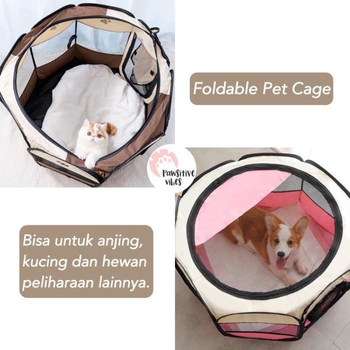 Kandang Lipat Portable - Kandang Kucing Besar- Rumah Kucing Untuk Mel