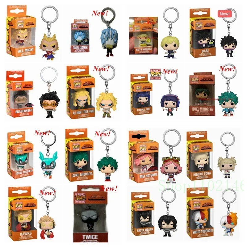 New Funko Pocket Keychain My Hero Academia Deku Bakugo Mirio Togata Dabi Izuku Midoriya Kyoka Jiro