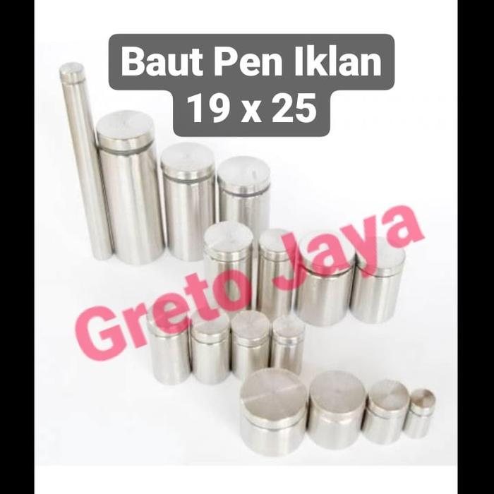 (19x25) Baut Pen Iklan 19 x 25 mm Sign Board Akrilik Acrylic Reklame