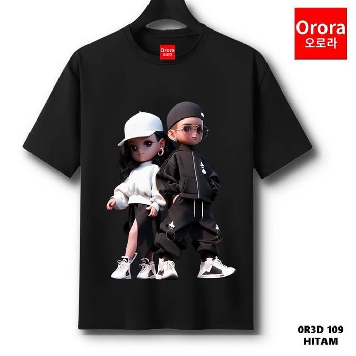 ORIGINAL Kaos 3 Dimensi Premium Couple Dance - Baju Atasan Sablon Pria Wanita Ready stok