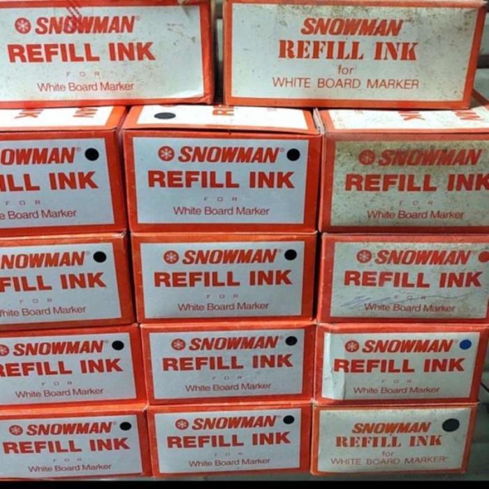 Refill Spidol Snowman White Board Per Box Terbaik