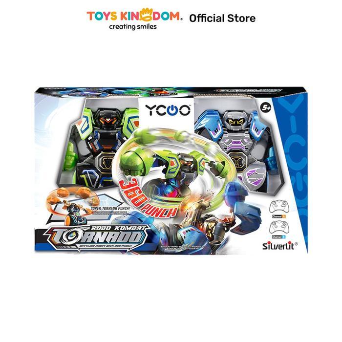 Toys Kingdom Silverlit Ycoo Robo Kombat Tornado Battle Remote Control - Biru/Hijau Toys Kids Toy