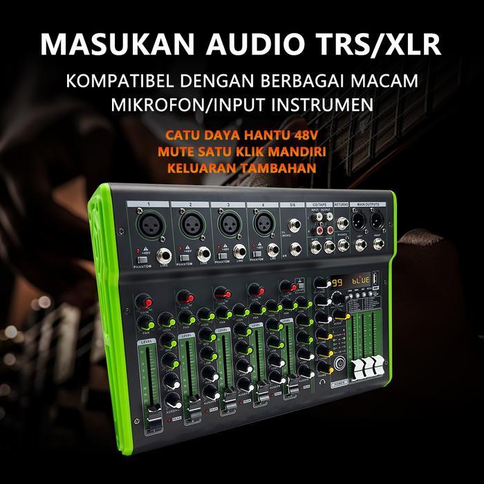 LUXSONA 4/6 channel mixer profesional/99dsp mixer audio/mixer 6 saluran murah/kartu suara