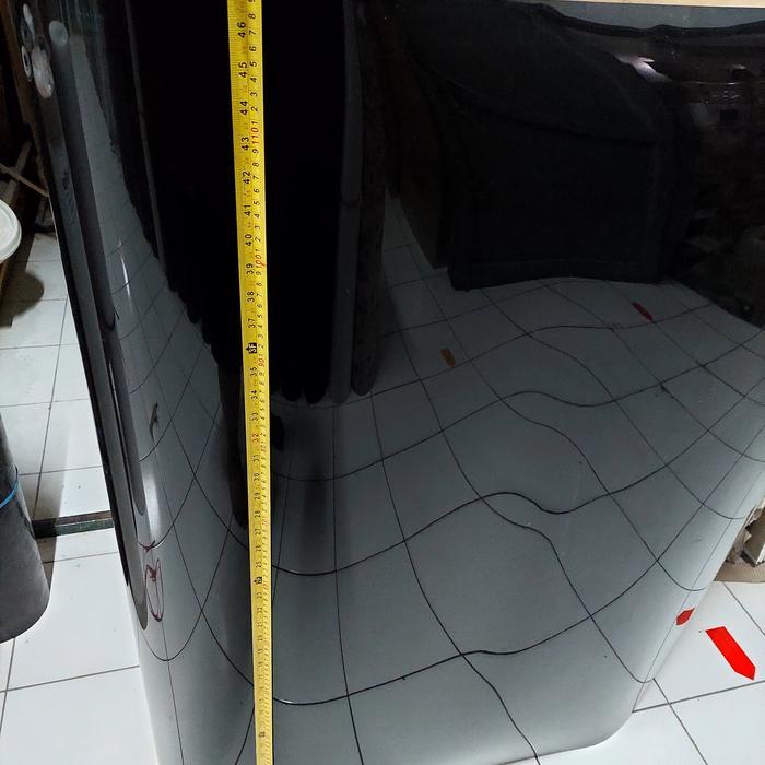 FIBER PAGAR HITAM POLOS SUPER TEBAL 120 CM PER METER