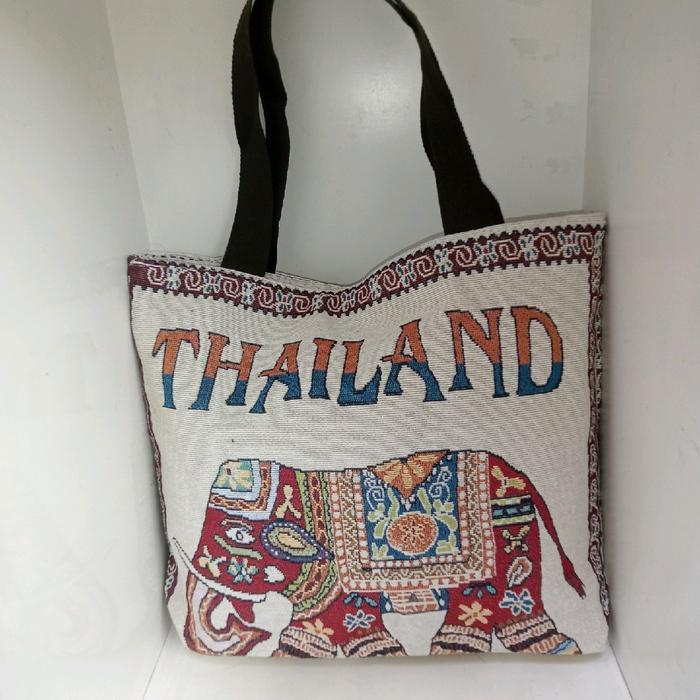 tas tote bag wanita etnik thailand jumbo karakter Kanvas Totebag
