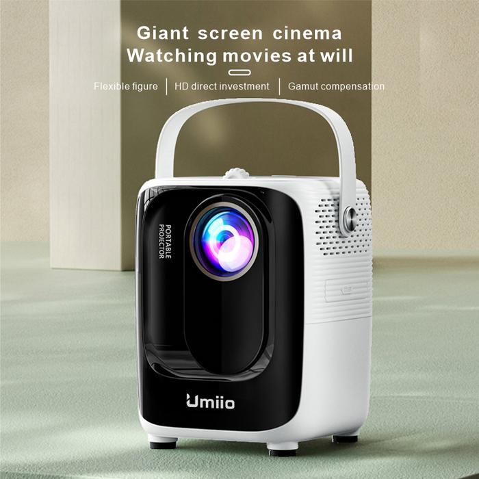 Proyektor Umiio A007 6000 Lumen 1080P 2+32Gb Portable Smart Mini Proyektor Laptop - Bluetooth