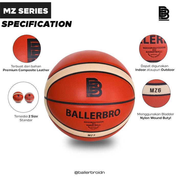 Bola Basket Kulit Ballerbro Mz Series (Leather) Mz7 & Mz6 Co