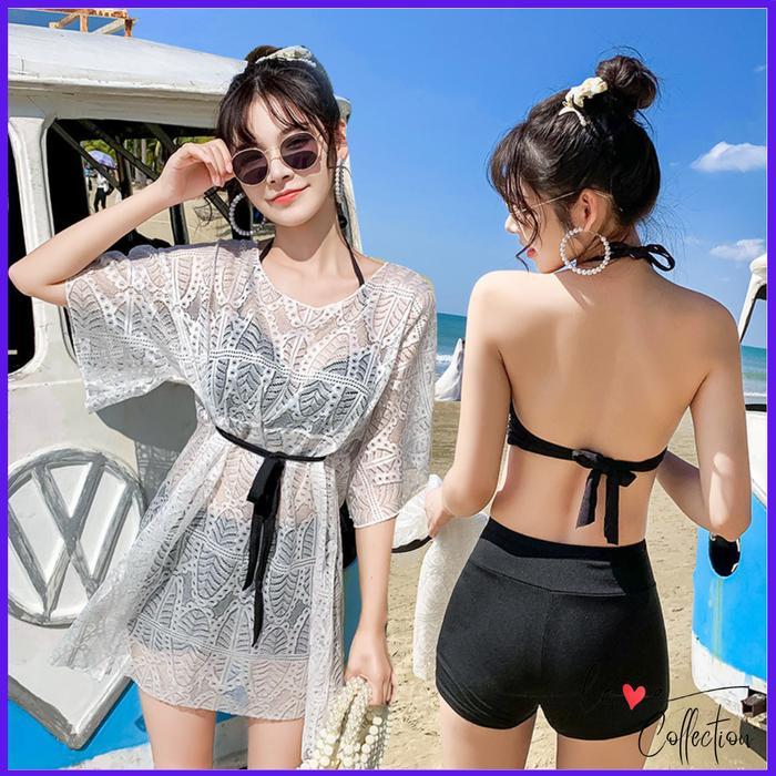 Sister.Grub - Bikini Pantai Set Sexy Jaring Baju Renang Wanita Korea Swimsuit Import