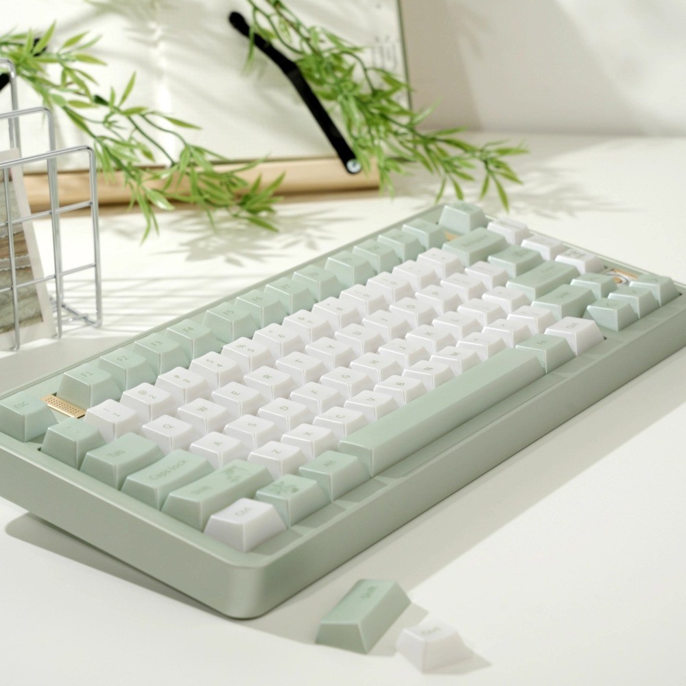 Leaf Poem Theme Keycap Set 131key PBT Custom Pearlescent Keyboard Cap Cherry Profile KeyCap for