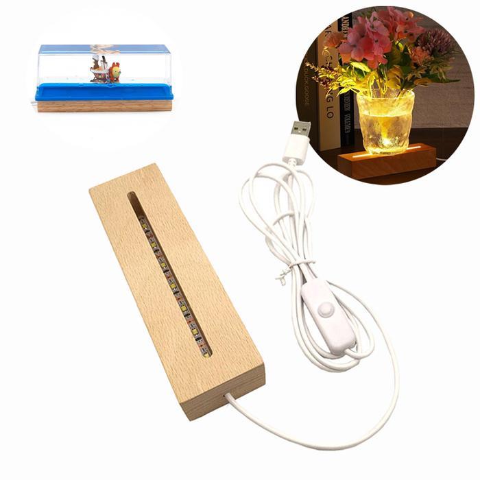 OPTIVIA Stand Led Acrylic Ukuran Kecil / Standing Acrylic Led Lampu Hias Acrylic / Tatakan Lampu