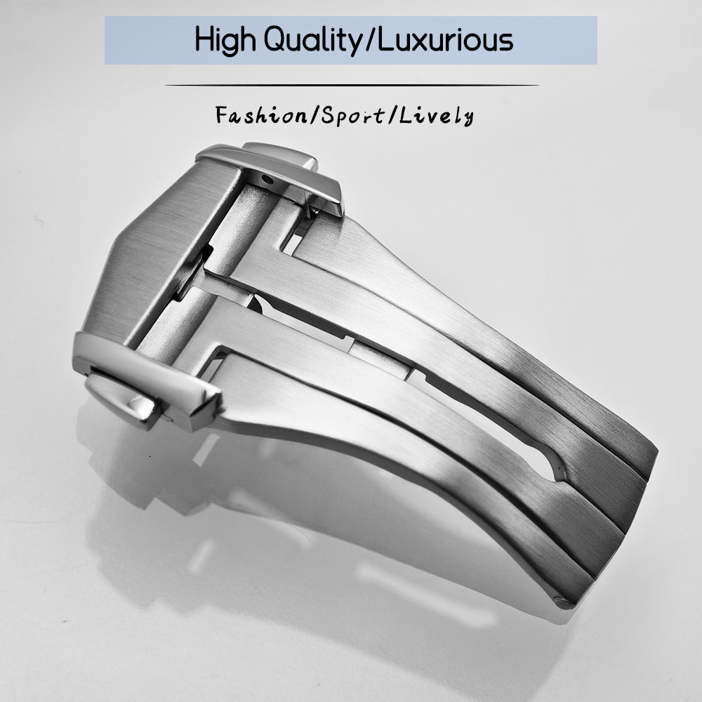 18mm Top High Quality Foldover Clasp for Omega Seamaster De Ville AT150 Watchband Strap 316L