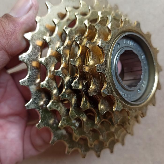 sprocket dnp Taiwan 6 speed freewheel gir belakang sepeda ulir drat