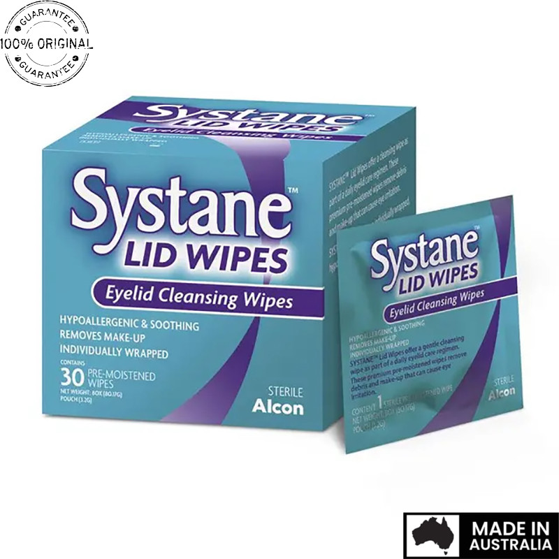Aussie Original Systane Lid Wipes 30 Pack