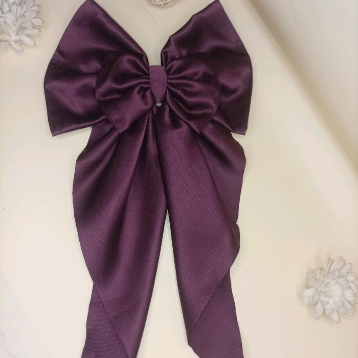 pita kain satin kosong tanpa bross / pita tanpa pengait / pita hijab / pita rambut - by D'Loena