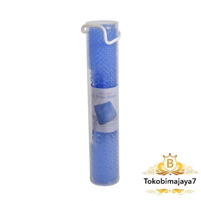 keset anti slip dalam kamar mandi atau di bawah shower - biru
