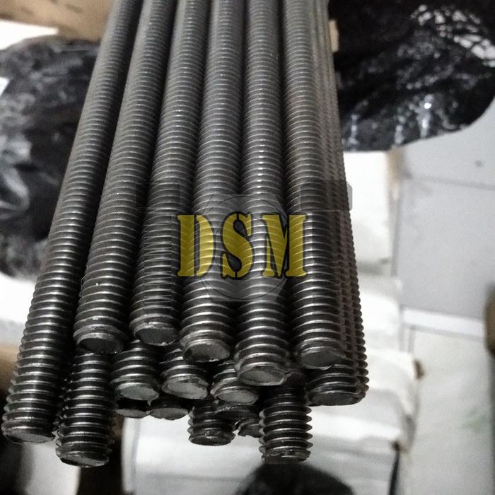 "New" Grade 8.8 Baja Hitam As Drat / Long Drat Baja / Thread Rod Panjang 1 Meter Black Steel