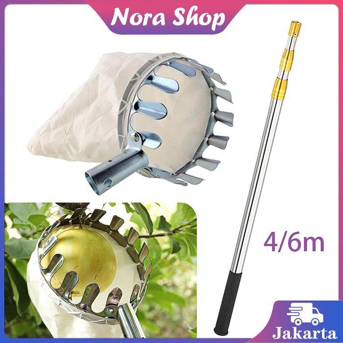"New" 4/6 M Alat Pemetik Buah Dan Tongkat Alat Petik Buah Tongkat Teleskopik Galah Teleskopik Galah
