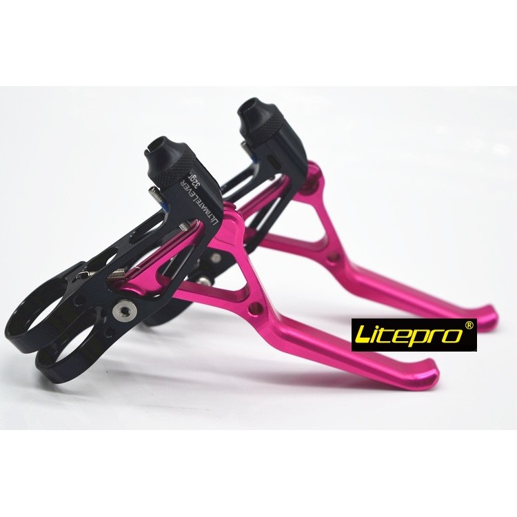Litepro 22.2mm Ultimate Ultralight 32g V Brake Lever CNC Hollow Alloy City Bicycle Folding Bike