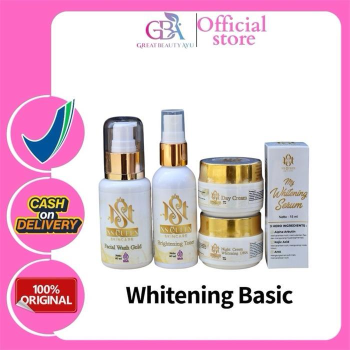 Ns Queen Paket Whitening Basic Skincare BPOM Original Menghilangkan Flek Hitam Mencerahkan Wajah