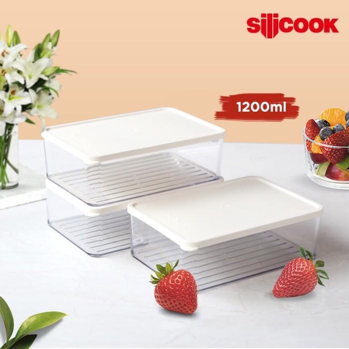Silicook Food Container Flat Deep 1200Ml - Penyimpanan Makanan