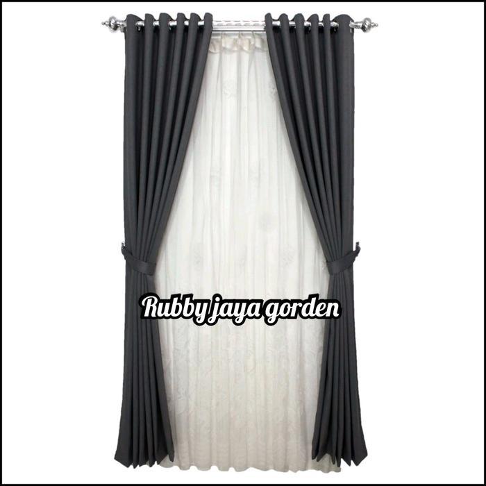 Gorden Polos Blackout Import Gorden Pintu Gorden Jendela Minimalis Kain Tali Coklat Kain Jendela