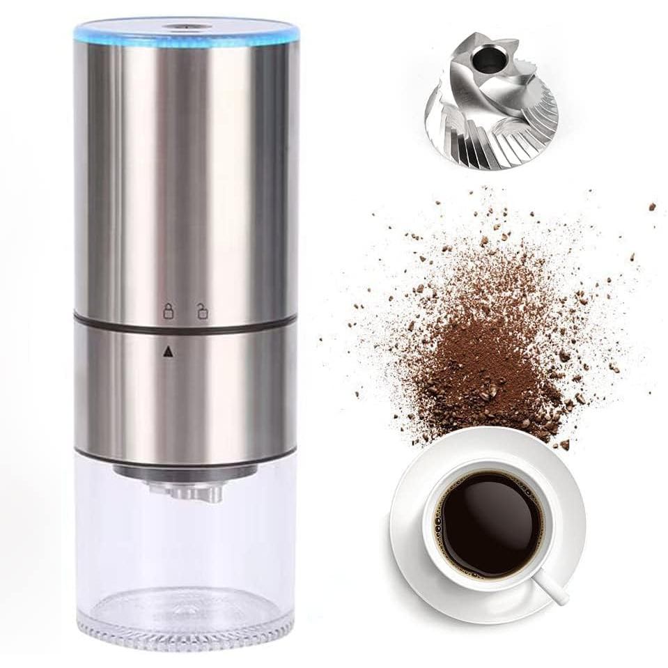 Mini Electric Coffee Grinder Rechargeable Multi Grind Setting Coffee Bean Grinder Spice Grinder For