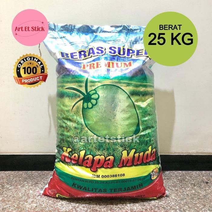 Beras Kelapa Muda 25 Kg - Super Premium Pulen Wangi