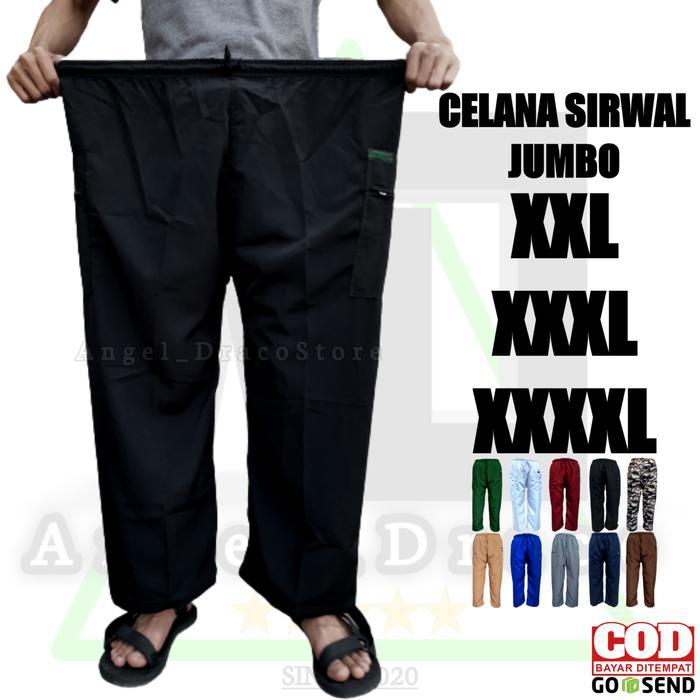Terlaris Celana Sirwal Dewasa JUMBO Size XXL,3XL,4XL / Sirwal Jumbo Big Size Muslim Pria SALE