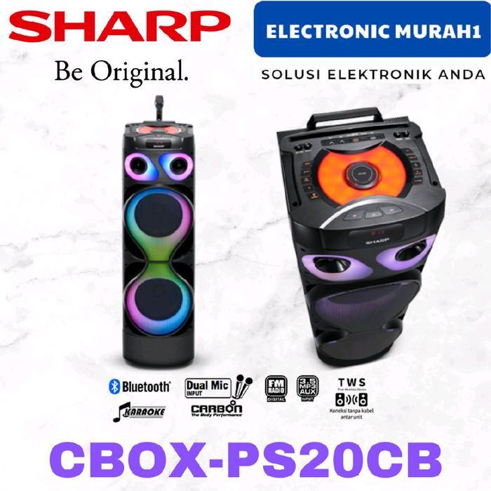 SHARP PARTY SPEAKER SYSTEM CBOX-PS20CB FREE MIC WIRELESS
