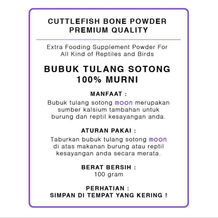 MOON BUBUK TULANG SOTONG MURNI - KALSIUM REPTIL - KALSIUM BURUNG