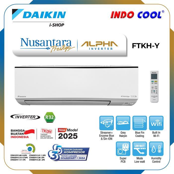 AC DAIKIN ALPHA INVERTER 1 PK 1PK FTKH25 Nusantara Prestige