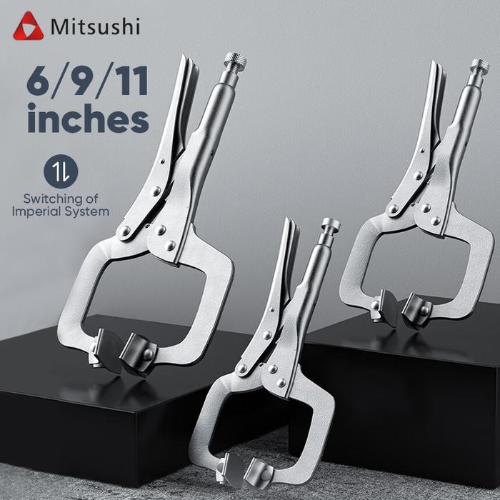 Mitsushi Tang Jepit C Clamp Tang C Tang Jepit Buaya Catok Mini Locking Plier C-Clamps Tang Berbagai