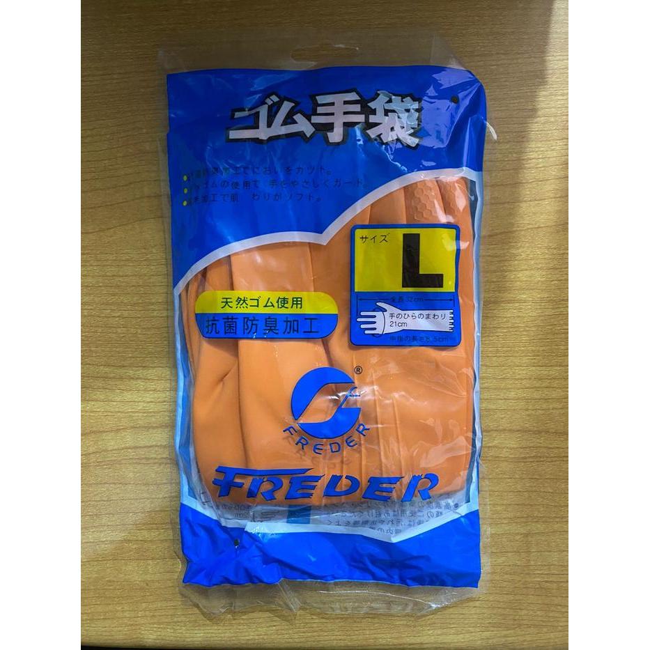 Sarung Tangan Karet FREDER / Sarung Tangan Orange Latex FREDER