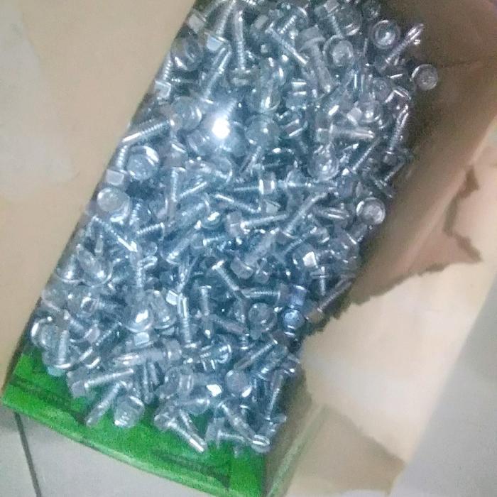 "New" baut baja ringan baut roofing 10x16 isi 100pcs