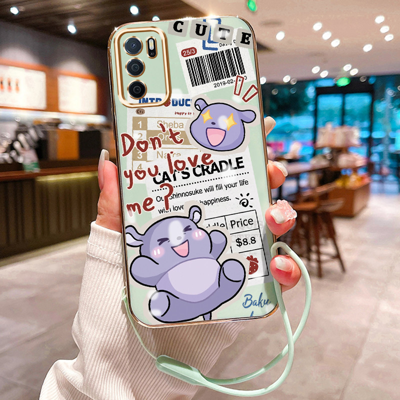 Casing Hp Untuk OPPO A16 A16s A54s Case lucu Kesing silikon berbahan pelapisan elektro Cesing Softca