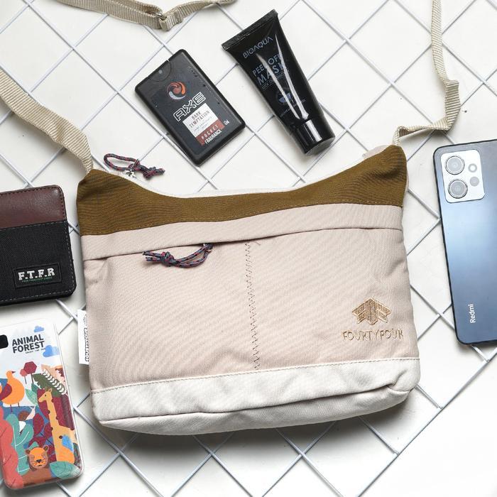 Aerostreet.Shoes - Tas Selempang Wanita Fourtyfour Cleo Canvas Waterproof Slingbag Casual