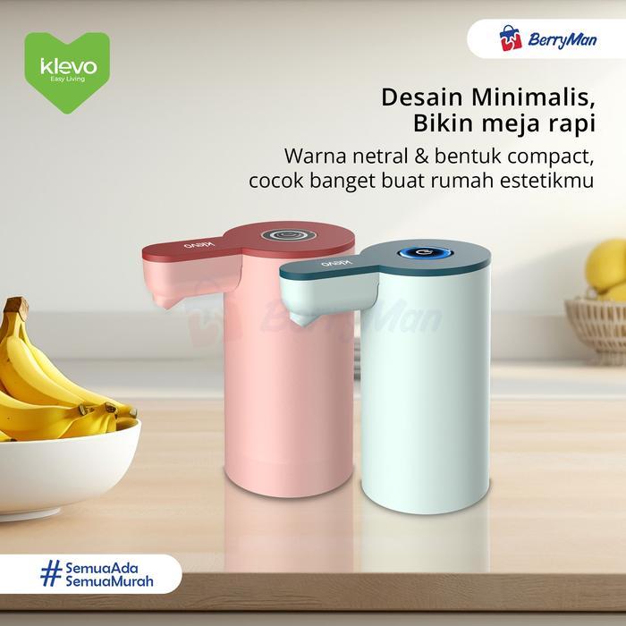 "New" KLEVO KL-WP03 Pompa Galon Elektrik Minimalis Rechargeable Type C Automatic Water Pump