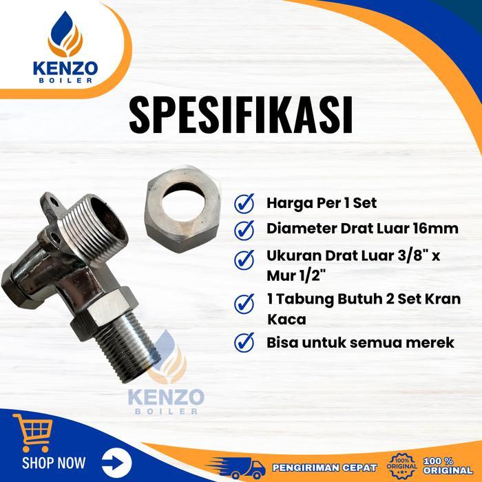 Kran Kaca Kenzo Boiler Setrika Uap