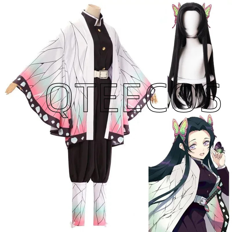 Demon Kochou Kanae Cosplay Costume Anime Kimetsu No Yaiba Shinobu Kochou Halloween Clothes