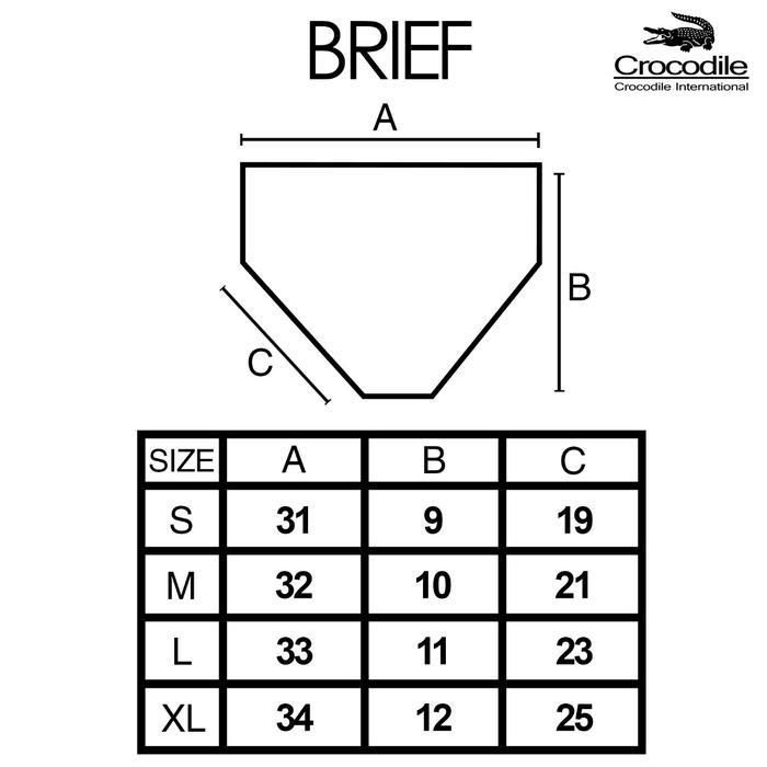 Celana Dalam Crocodile 521-233 Isi 3 Pcs 100% Original