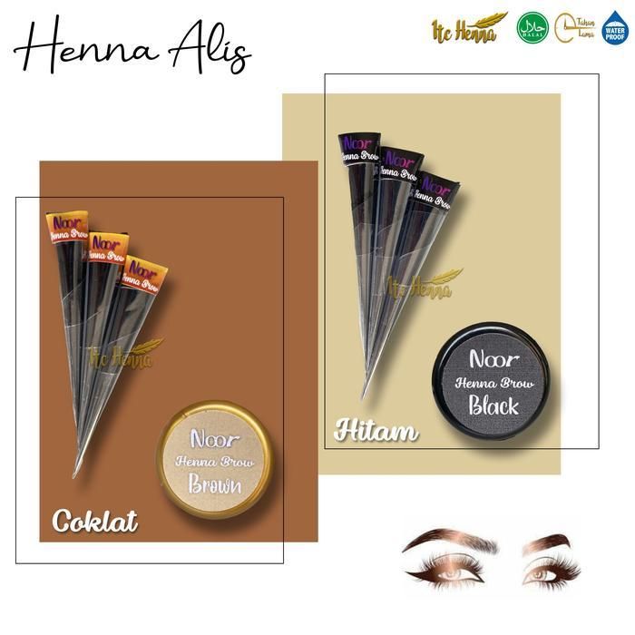 Henna Alis warna coklat dan hitam ( Ecer 1pc ) Tato Alis