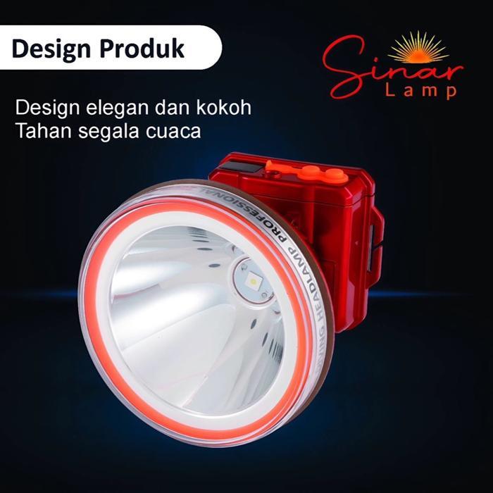 Senter Kepala / Headlamp Jinlong jl-1101 waterproof / Tahan air 350 watt super terang Baterai